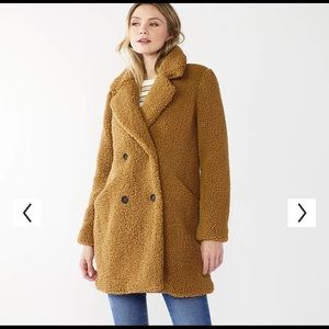 Women's Nine West Double Breasted Teddy Coat